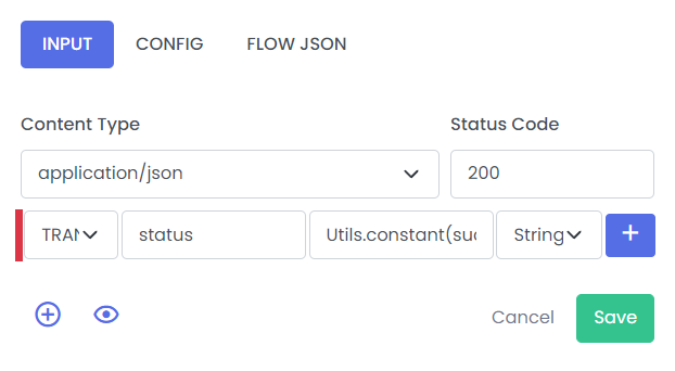 Sample API Response configuration